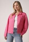 Różowa Bawełniana Kurtka Jeansowa Perimea