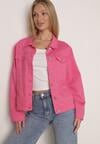 Różowa Bawełniana Kurtka Jeansowa Perimea