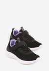 Czarno-Fioletowe Buty Sportowe Sneakersy Ozdobione Tłoczeniem  Erasmysios