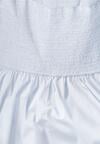 Niebieska Bawełniana Sukienka Rozkloszowana z Elastyczną Górą i Wiązanymi Ramiączkami Nyphea