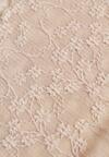 Beżowa Bluzka Koronkowa z Transparentnego Materiału Hermatea