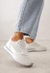 Białe Sneakersy z Siateczką i Antypoślizgową Podeszwą Katala