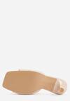 Beżowe Klapki na Szpilce z Kwadratowym Noskiem Mellota