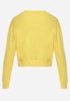 Żółta Bluza z Dodatkiem Bawełny Wykończona Ściągaczami Evilaya