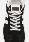 Czarne Casualowe Sneakersy z Siateczkowymi Wstawkami Kassadina