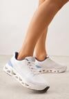 Białe Sneakersy na Grubej Geometrycznej Podeszwie Alexusa