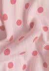 Różowa Bluza w Groszki z Wiskozą o Nietoperzowym Kroju z Kołnierzykiem Rayo
