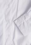 Biała Bawełniana Koszula o Kroju Bombki Oversize Walelia