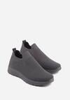 Szare Siateczkowe Buty Sportowe Sneakersy o Wsuwanym Fasonie Abhold
