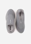 Szare Wsuwane Buty Sportowe Sneakersy z Siateczkową Cholewką Luthro