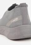Szare Wsuwane Buty Sportowe Sneakersy z Siateczkową Cholewką Luthro
