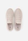 Beżowe Sznurowane Buty Sportowe Sneakersy z Siateczki Caeolea