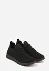 Czarne Sznurowane Buty Sportowe Sneakersy z Siateczki Caeolea