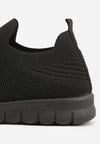 Czarne Sznurowane Buty Sportowe Sneakersy z Siateczki Caeolea