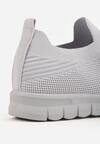 Szare Sznurowane Buty Sportowe Sneakersy z Siateczki Caeolea