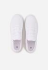 Białe Sznurowane Buty Sportowe Sneakersy z Siateczki Caeolea