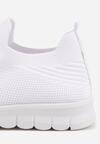 Białe Sznurowane Buty Sportowe Sneakersy z Siateczki Caeolea