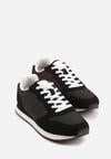 Czarne Buty Sportowe Sneakersy z Pikowanymi Przeszyciami Nelis
