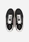 Czarne Buty Sportowe Sneakersy z Pikowanymi Przeszyciami Nelis