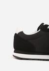 Czarne Buty Sportowe Sneakersy z Pikowanymi Przeszyciami Nelis