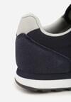 Granatowe Buty Sportowe Sneakersy z Pikowanymi Przeszyciami Nelis