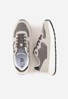 Szare Buty Sportowe Sneakersy na Grubej Podeszwie Nerola