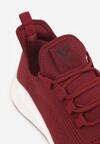 Bordowe Buty Sportowe Sneakersy na Tłoczonej Podeszwie Karill