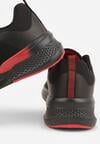 Czarno-Czerwone Buty Sportowe Sneakersy Ozdobione Cieniowanymi Paskami Monissa