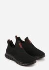 Czarno-Czerwone Buty Sportowe Sneakersy Ozdobione Napisem Gallego