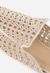 Beżowe Klapki Mule z Ażurową Cholewką Szydełkową Civeza
