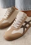 Sneakers Bej cu maro