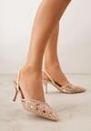 Pantofi stiletto Bej