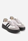 Sneakers Alb cu gri