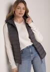 Szara Pikowana Kamizelka Przejściowa z Kapturem Neanissa