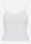 Biały Bawełniany Top Bieliźniany z Koronką na Regulowanych Ramiączkach Beralisa
