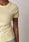 Żółty Bawełniany T-shirt w Klasycznym Stylu Nedila