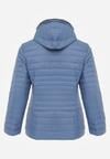 Niebieska Pikowana Kurtka Przejściowa z Odpinanym Kapturem Tidesse