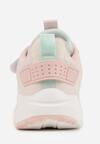 Różowo-Białe Buty Sportowe na Grubej Podeszwie ze Skórzaną Wkładką Zidala
