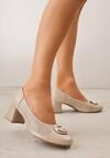 Pantofi cu toc Bej