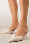 Pantofi cu toc Bej