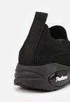 Czarne Wsuwane Buty Sportowe Sneakersy z Siateczkową Cholewką Oaradah