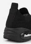 Czarne Wsuwane Buty Sportowe Sneakersy z Siateczkową Cholewką Phalisise
