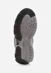 Szaro-Czarne Buty Sportowe Sneakersy ze Wstawkami z Siateczki Thessa