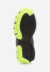 Czarno-Zielone Buty Sportowe Sneakersy ze Wstawkami z Siateczki Thessa