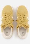 Żółte Sneakersy z Ozdobnymi Paskami Doloreth