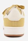Żółte Sneakersy z Ozdobnymi Paskami Doloreth