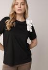 T-shirt Negru cu alb