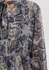 Granatowo-Beżowa Sukienka Chareth