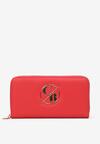 Czerwony Prostokątny Portfel z Logotypem Danara