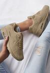 Beżowe Buty Sportowe Vintage Nilda